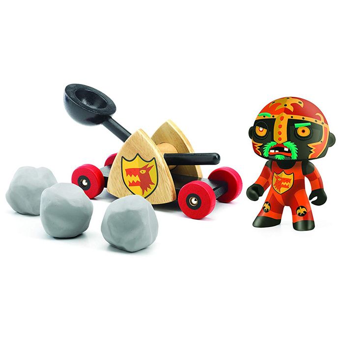 Djeco Arty Toys Cavaliere Baldy e Catapulta main product photo