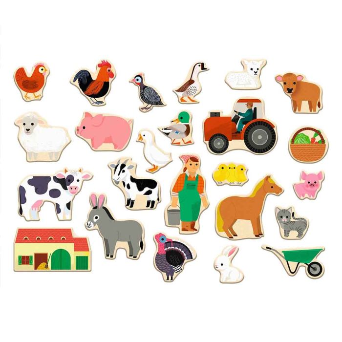 Set Figure Magnetiche in Legno Fattoria main product photo