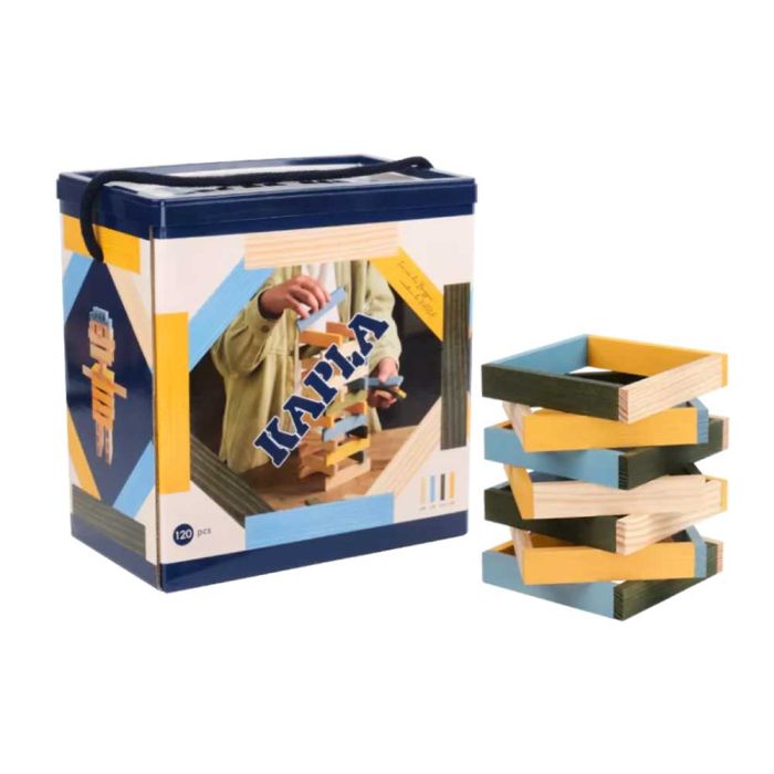 Kapla 120 Costruzioni Montessori in Legno Azzurro main product photo