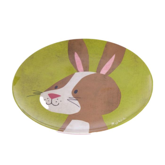 Piattino Melamina per Bambini Coniglio Verde main product photo