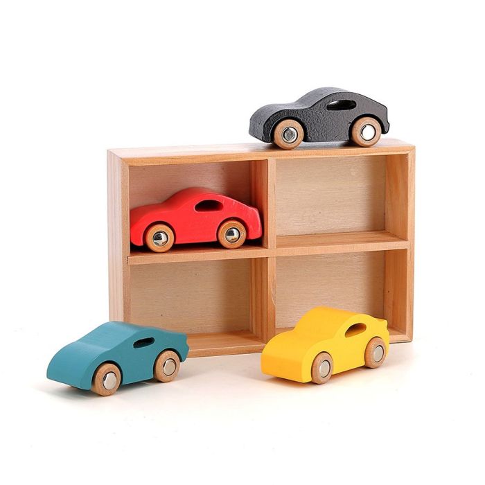 Set 4 Super Car in Legno main product photo