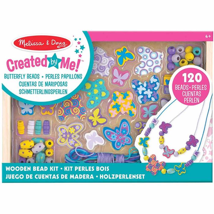 Set Perline Colorate in Legno Farfalle main product photo