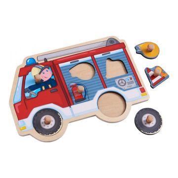 Puzzle in Legno Camion dei Pompieri
