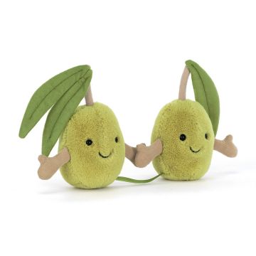 Jellycat Amuseable Pair of Olives pupazzo due olive verdi che si tengono per mano - Bindi Giochi
