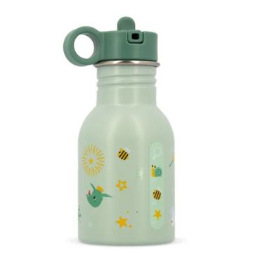 Borraccia verde Joe il Drago Lilliputiens 400ml in acciaio inox - Bindi Giochi