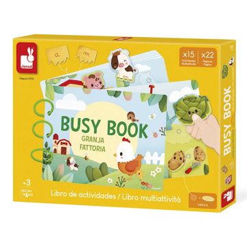 Busy Book La Fattoria Janod libro attività cartone FSC - Bindi Giochi