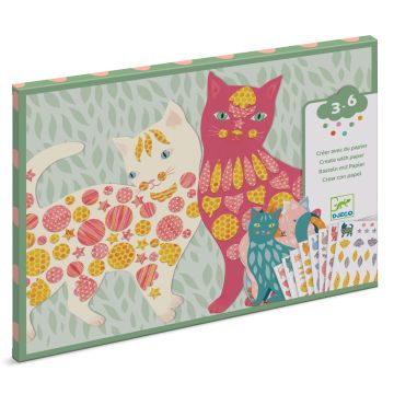 Collage per Bambini i Gatti di Elodie di Djeco