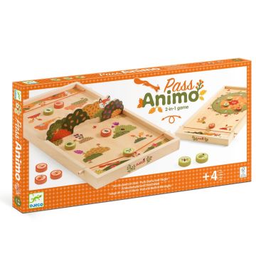 Gioco da tavolo 2 in 1 Pass Animo Djeco in legno - Bindi Giochi