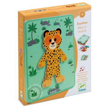 Gioco magnetico InZebox Mix n match Djeco scatola in metallo regalo 3 anni originale - Bindi Giochi