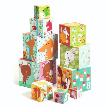 Cubi di Cartone Djeco Animali del Bosco