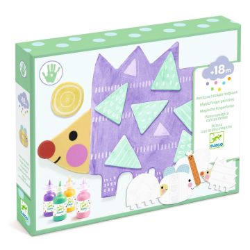 Kit pittura con le dita Piccole Forme Djeco per bambini 18 mesi - Bindi Giochi