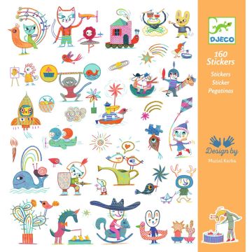 Stickers Piccole Storie Djeco adesivi artistici illustrati per bambini