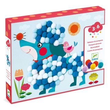 cuccioli PomPom Collage per Bambini cuccioli PomPom Collage per Bambini