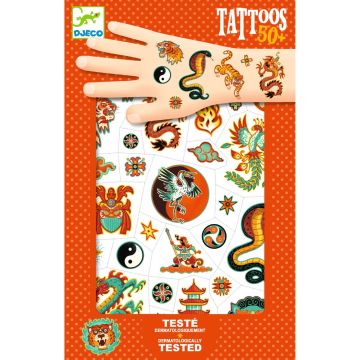 Tatuaggi dermatologicamente testati Djeco per piccoli guerrieri 4 anni - Bindi Giochi