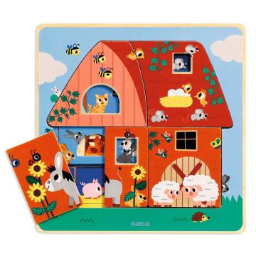 Puzzle in Legno Fienile Di Moo
