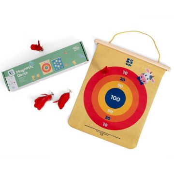 Gioco delle Freccette Magnetiche BS Toys con bersaglio bifronte e freccette piumate - Bindi Giochi