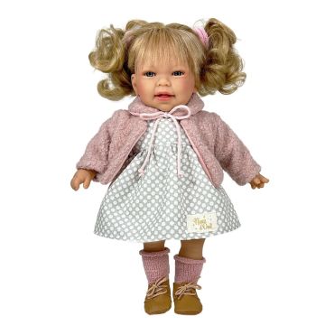 Bambola da coccolare 40cm gioco simbolico Little Susi winter Bionda regalo bambole artigianali spagnole  da colelzione- Bindi Giochi