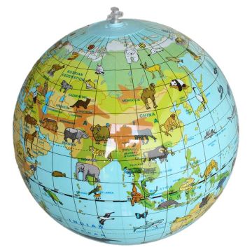 Mappamondo Gonfiabile Animali