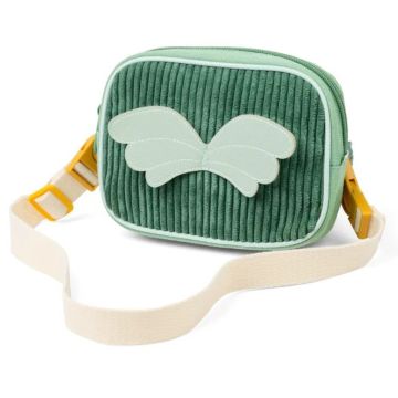 Accessorio 3-in-1 verde per bambini: marsupio, tracolla e tasca per zaino - Bindi Giochi