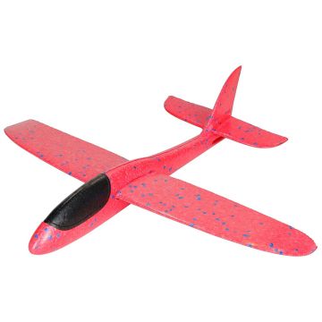 Aliante lancio bambini Outdoor Active aeroplano polistirolo rosso 49cm plana volo lungo aria aperta 3 anni - Bindi Giochi