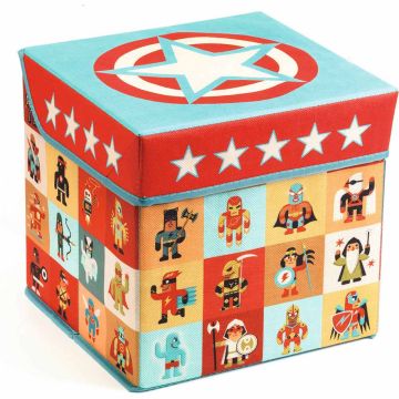 Portagiochi e Pouf Supereroi di Djeco