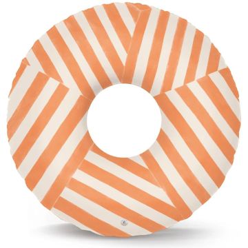 maxi ciambella per piscina e mare a righe arancioni effetto acquerello per ragazzi e adulti - Bindi Giochi