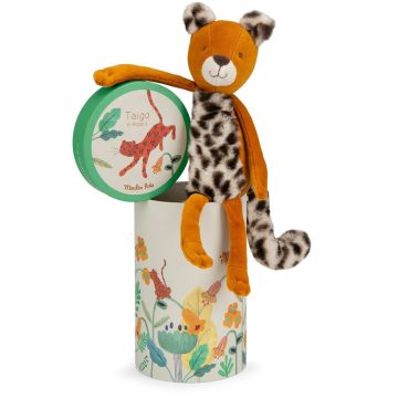 Peluche Leopardo Taïgo con Scatola | Moulin Roty - Bindi Giochi